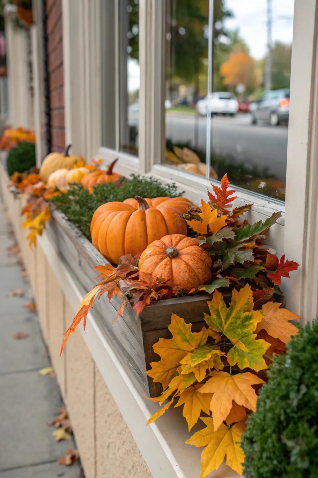 Seasonal statues add a playful hint to your window box