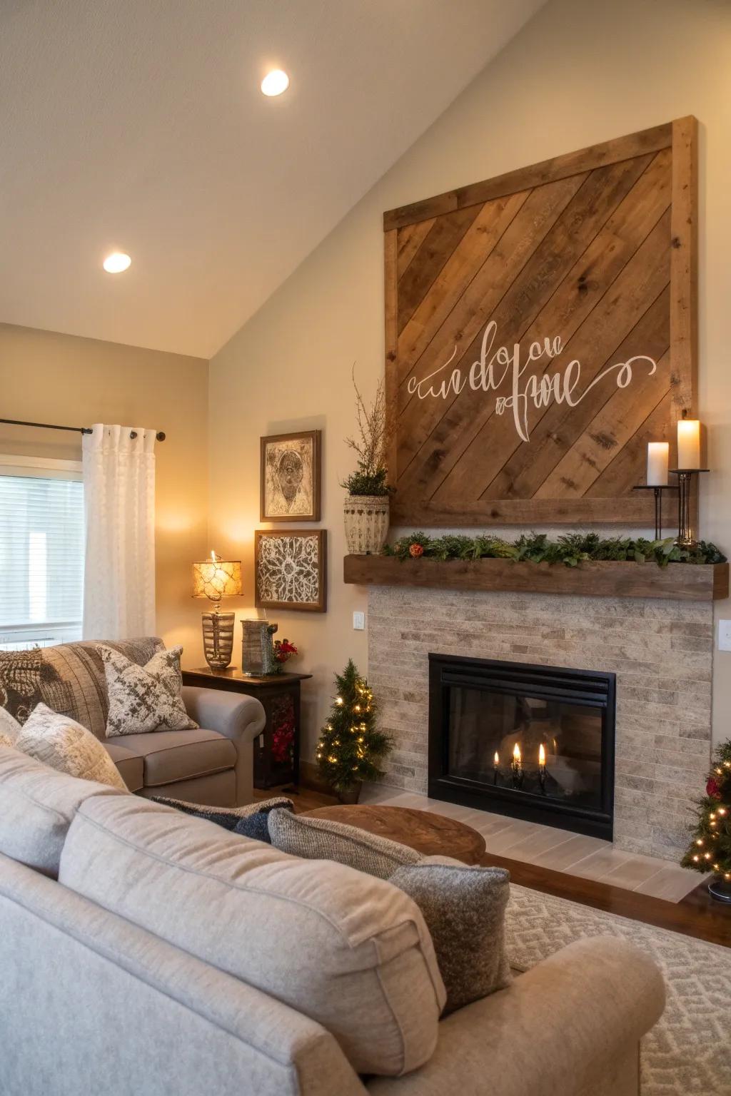 Bespoke wooden wall decor that introduces a personal element to any living space.