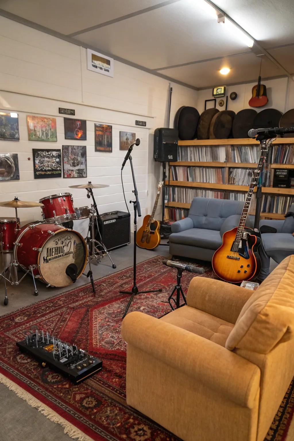 Nurture your creative side within a sound-insulated music studio transformed from your garage.