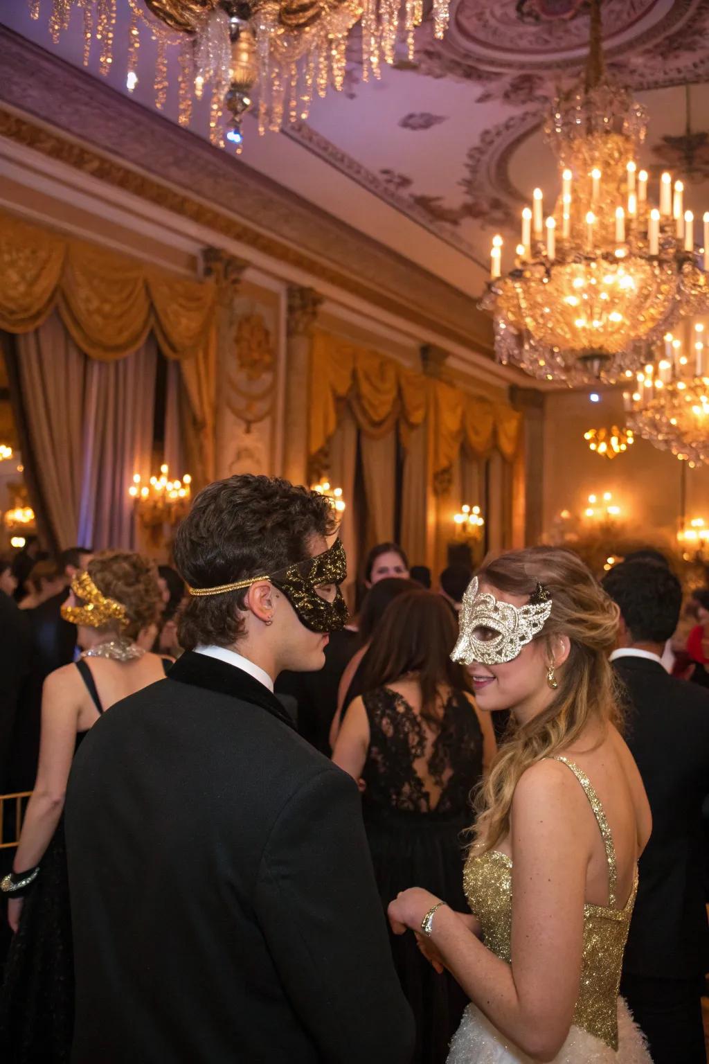 Dance all night at a mesmerizing masquerade gala.