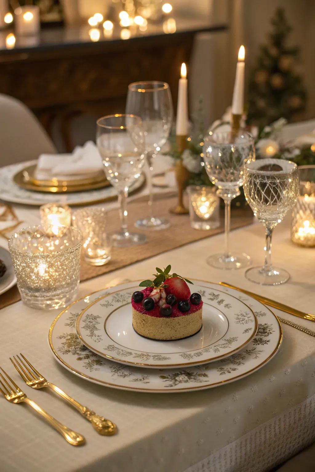 An elegant dinner with a surprise dish creates an unforgettable evening.