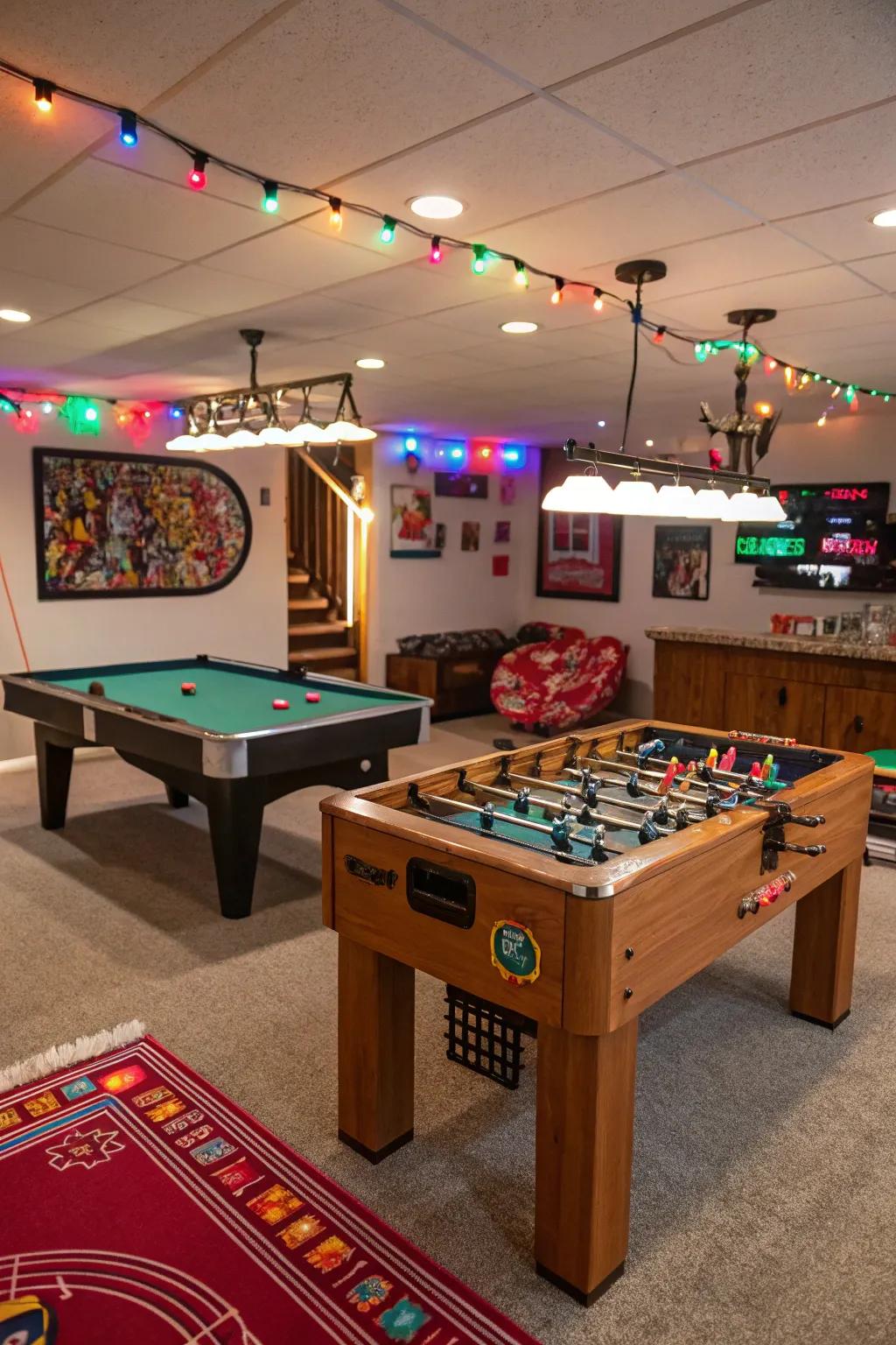 Construct a vibrant game room for limitless joy and entertainment.