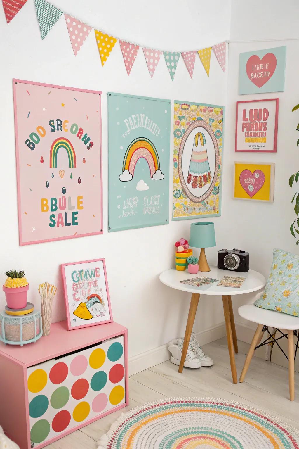 Infuse a fun retro vibe into your space with nostalgic posters.