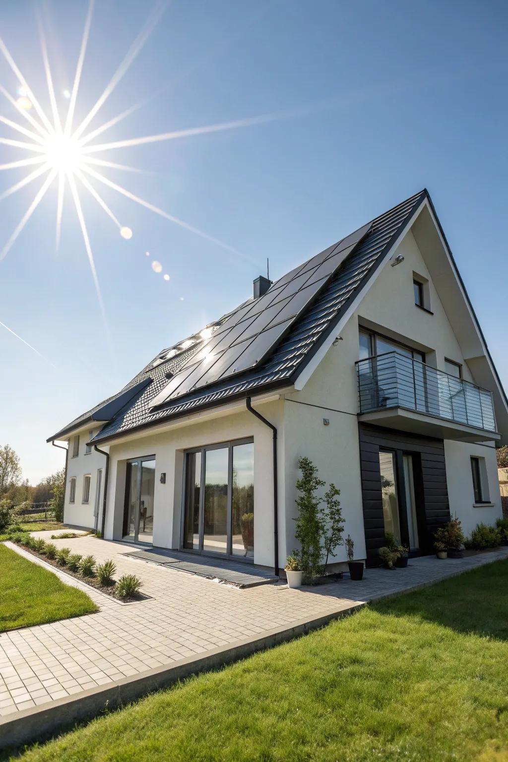 Harness the sun's energy with integrated photovoltaic shingles.