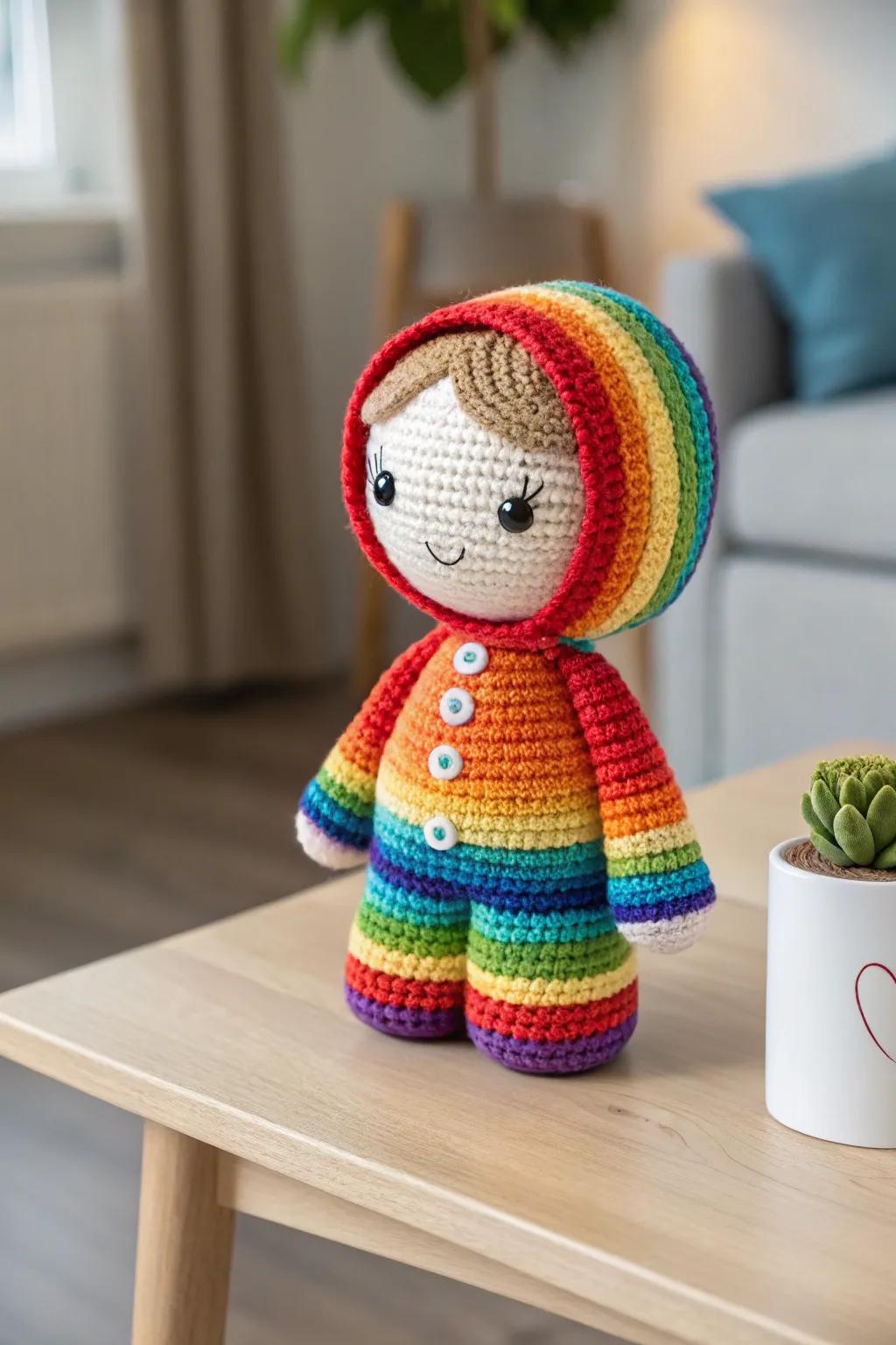 Brighten up your space with a burst of color and charm! 🌈✨ #AmigurumiArt #ColorfulCreations
