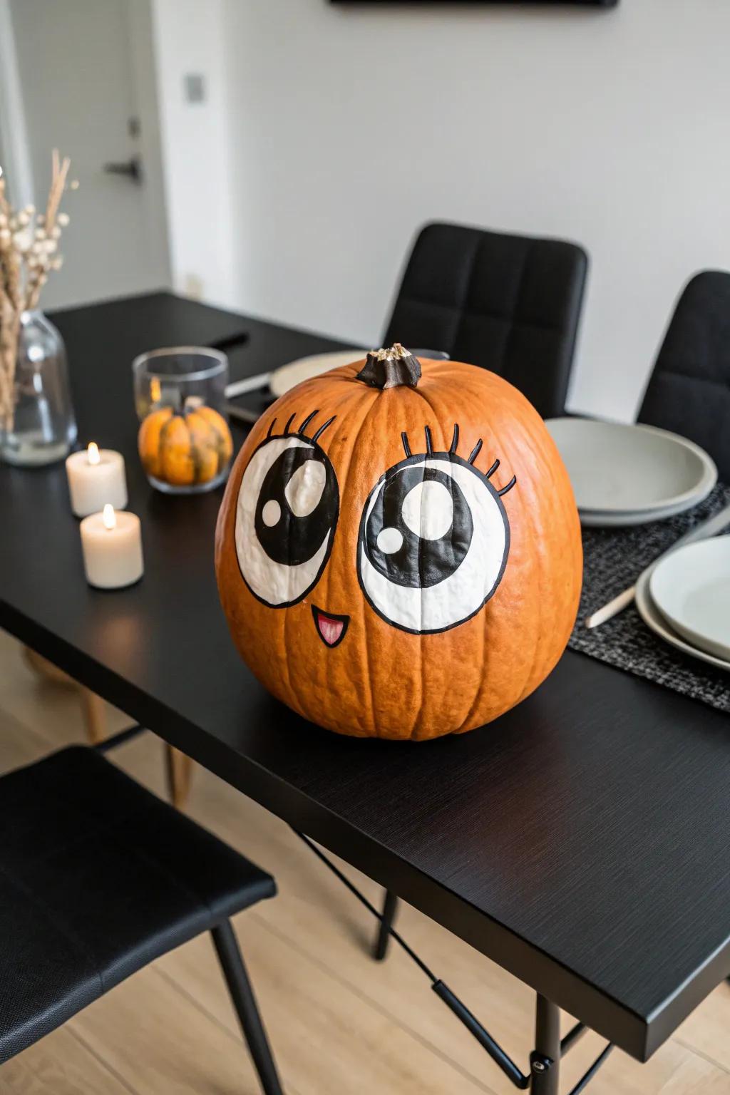 Permit anime orbs to contribute an expressive flourish to your pumpkin designs.