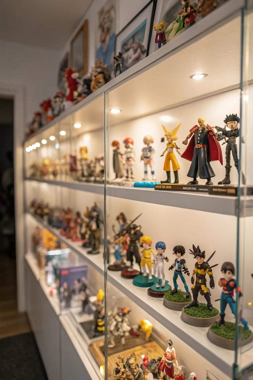 Figures on display contribute dimension and personality to your area.