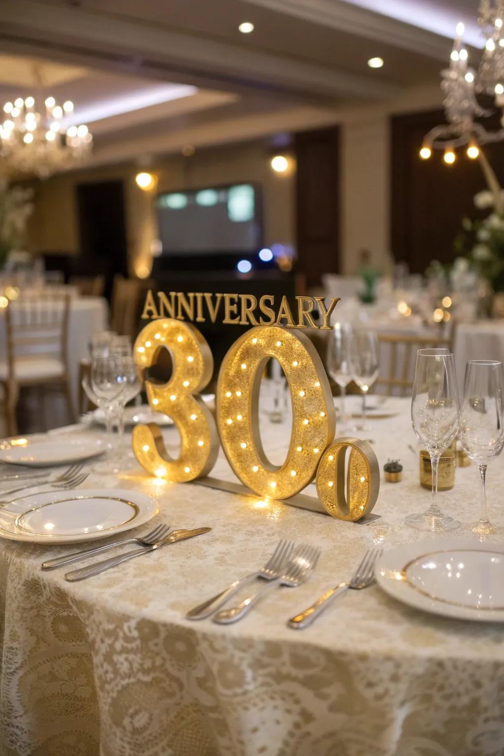 Highlight your milestone with an eye-catching focal point.