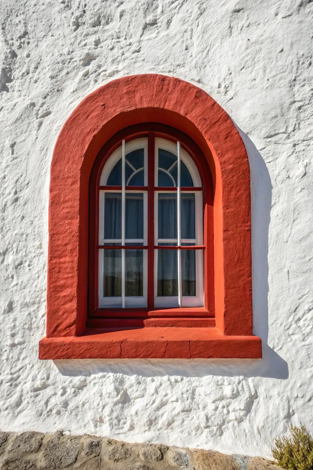 Shade differences make your arch windows stand out beautifully.