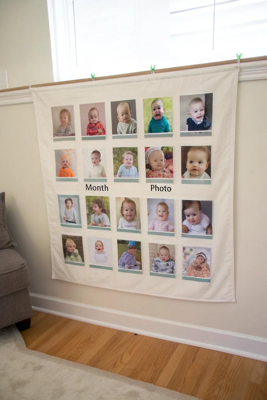 An array of monthly photos forges an enduring memento.