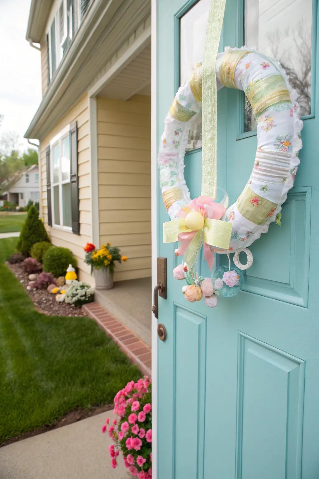 A decorative diaper circlet, doubling as a functional gift.