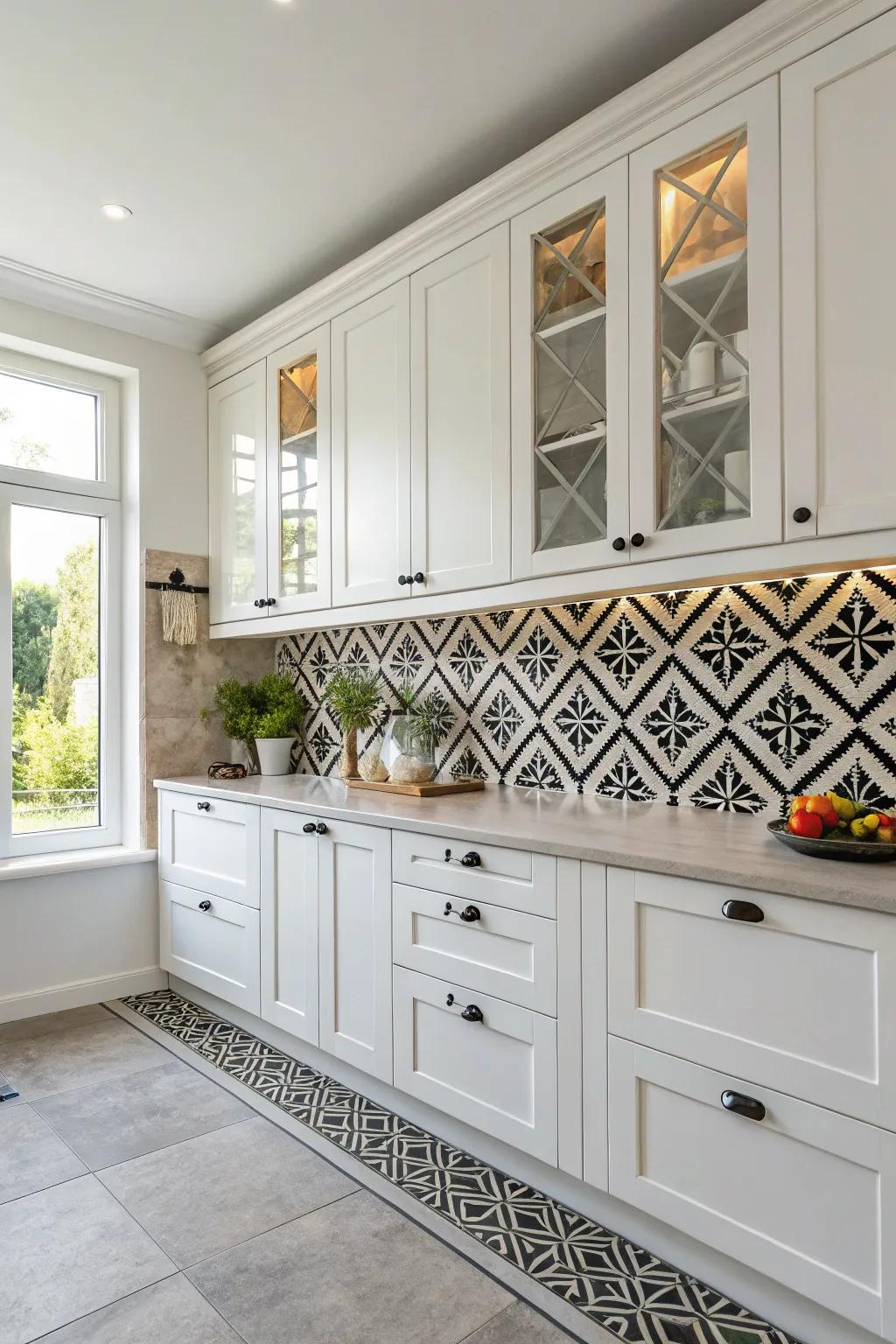 Geometric patterns make a bold statement.