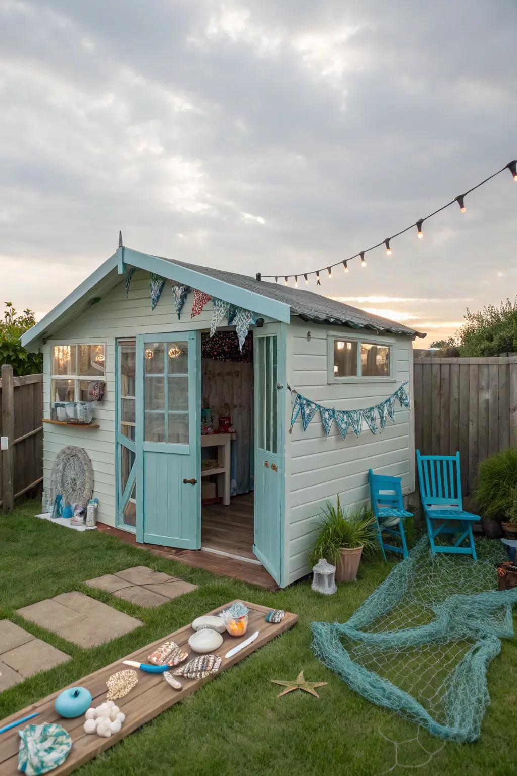 An ocean-styled grilling station to capture that seaside feeling.