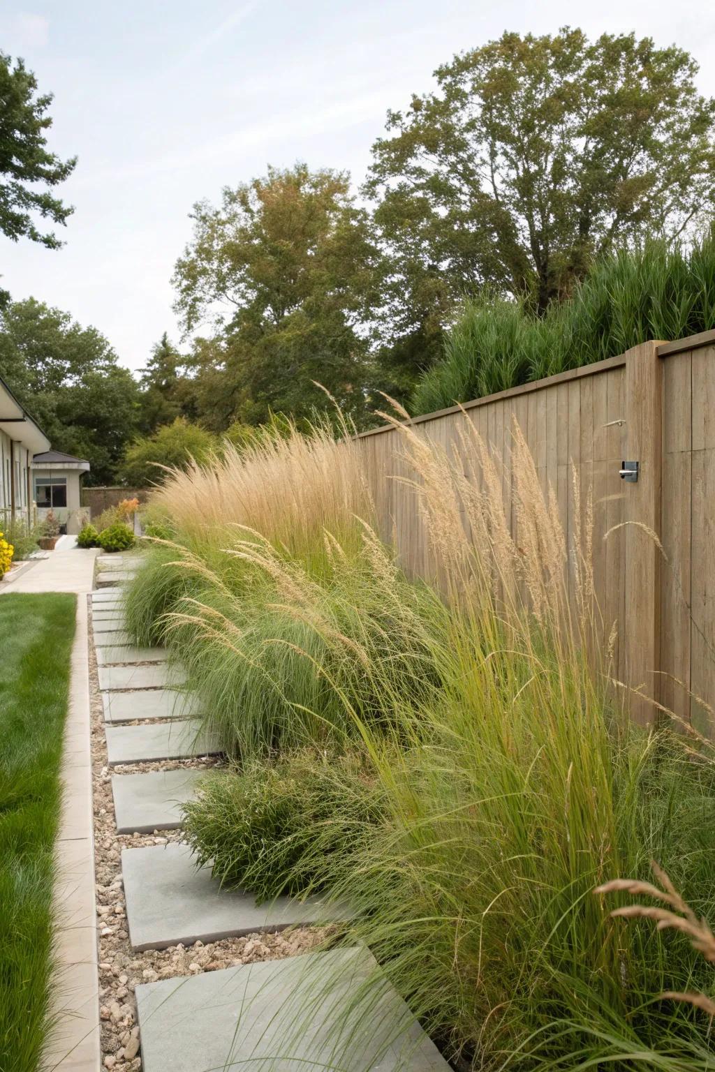 Your easement can become a secluded haven with the use of privacy plants.