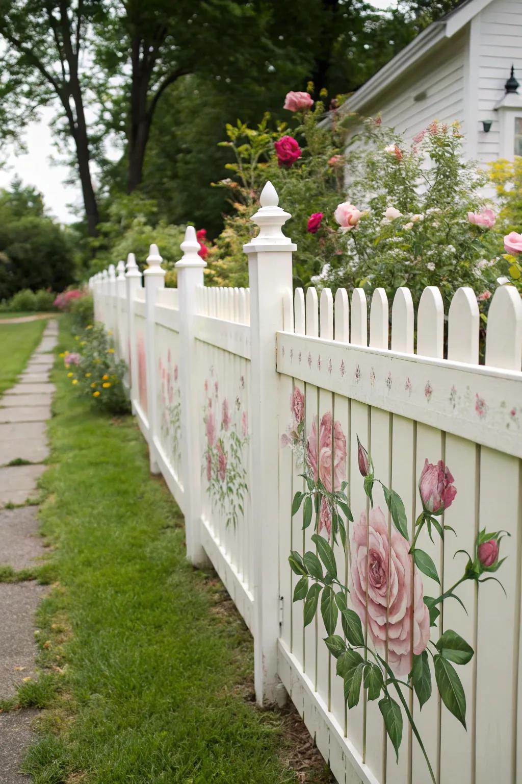 Vintage roses bring elegance and romance to your garden fence.