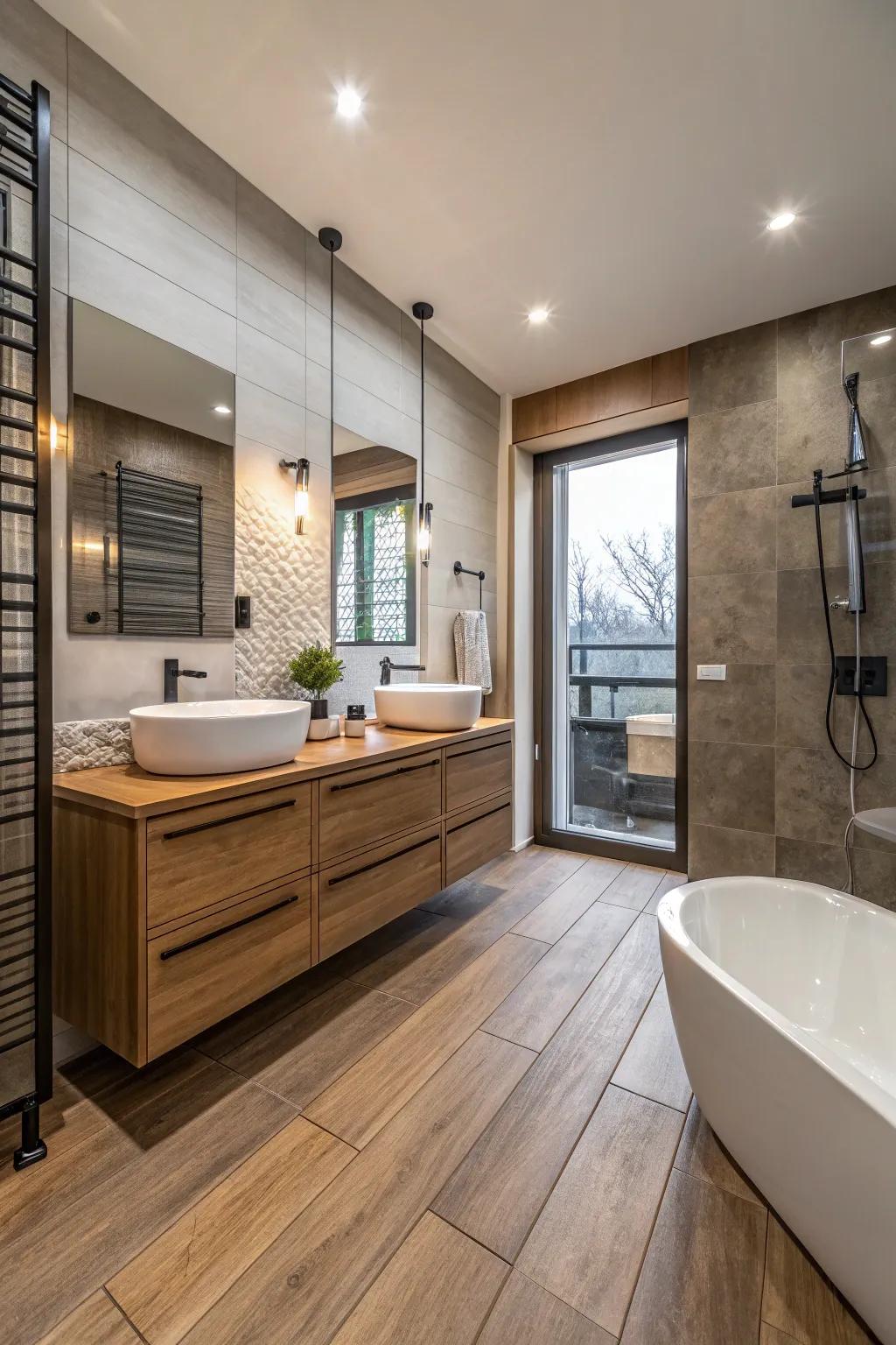 Produce contrast with integrated mediums.