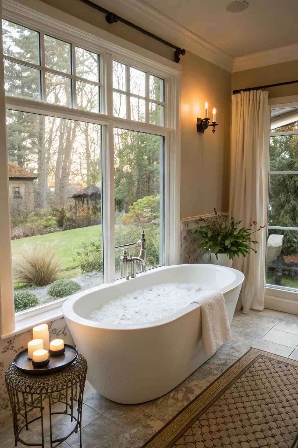 A detached tub transforms your bathroom into a personal sanctuary.