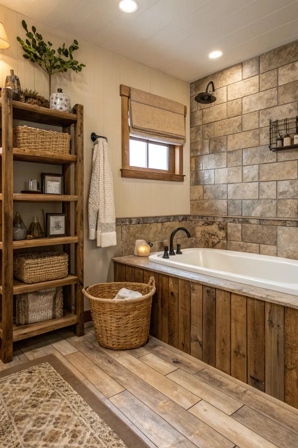 Comforting warmth delivered through timber-look tiling