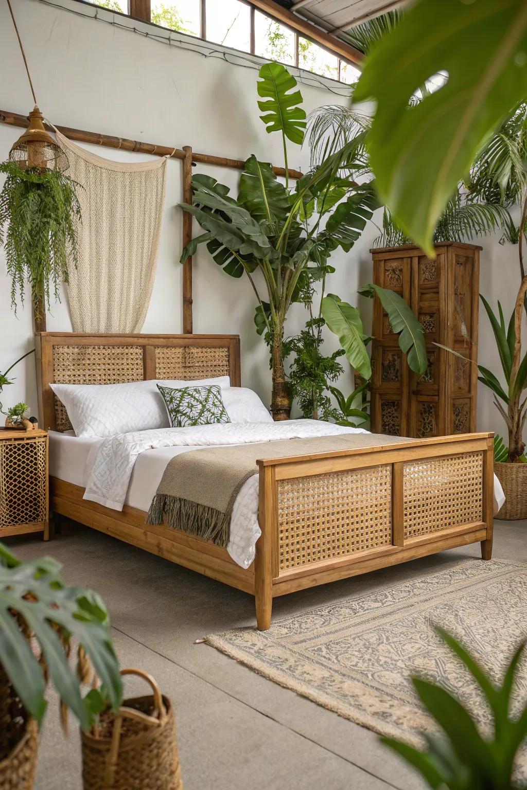 Natural components contribute warmth and an impression of nature.