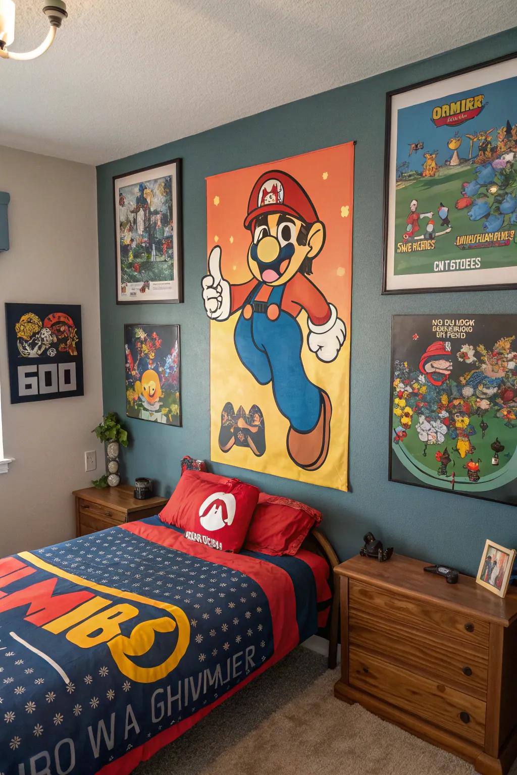 Wall art that shows what you like makes your gaming space personal.