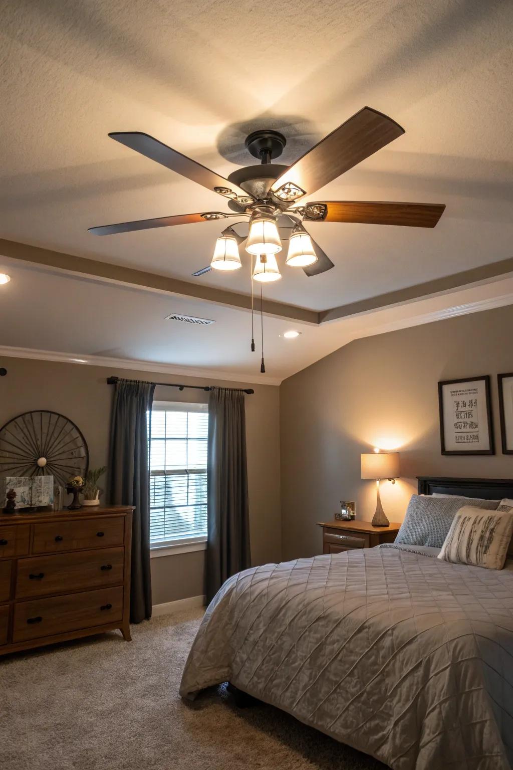 Ceiling fan lights provide a mix of function and fashion.