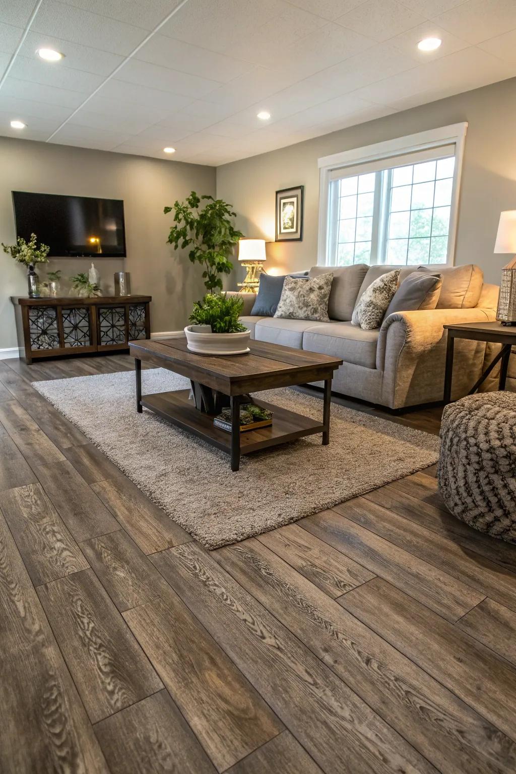 Vinyl planks offer a current look for less money.