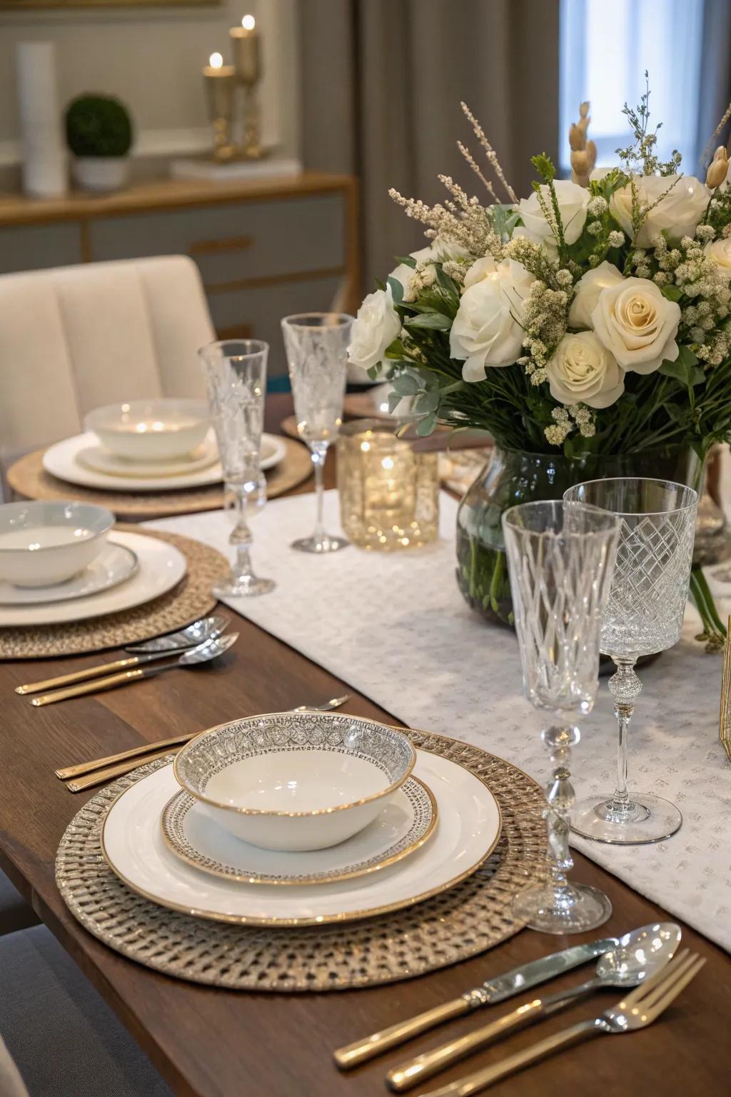 An elegant table setting that enhances the dining experience with sophistication.