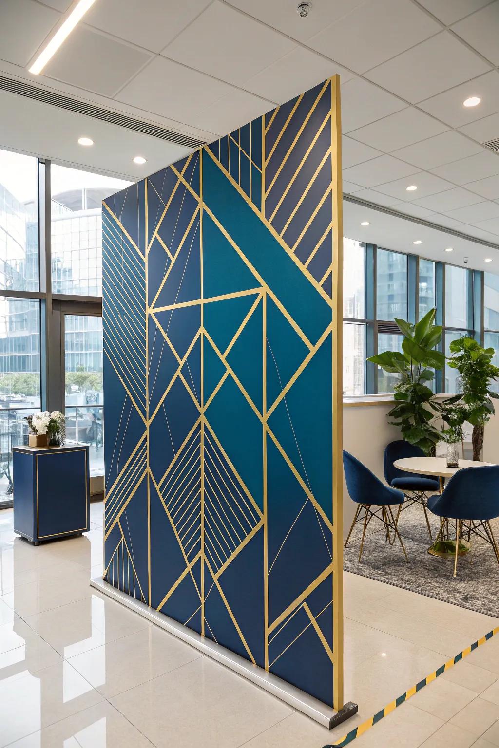 Display modern elegance with geometric patterns.