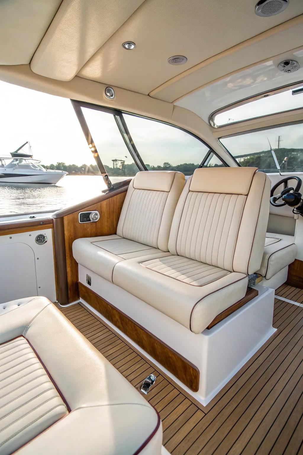 Durable upholstery substances guarantee your boat withstands the elements beautifully.