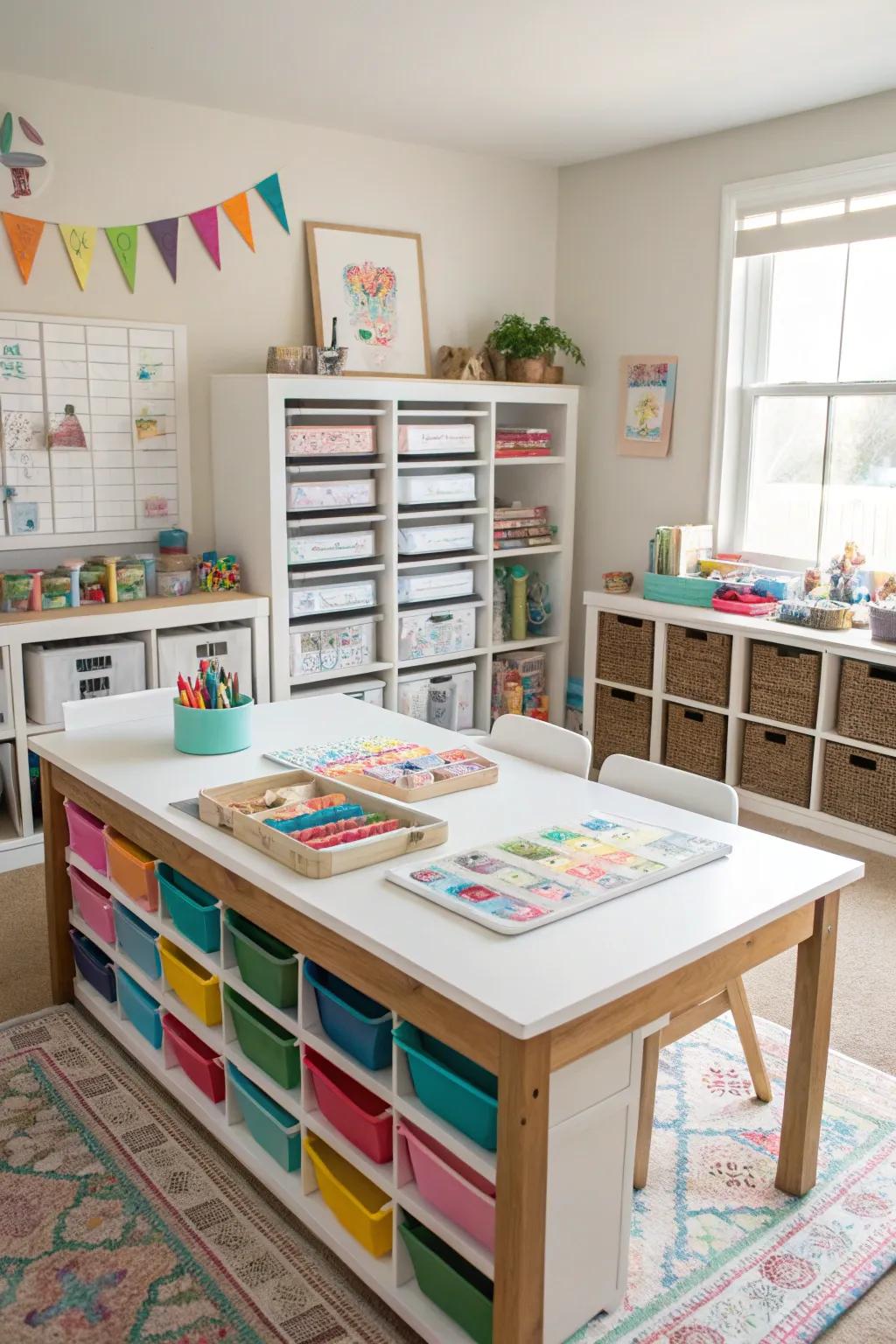 A dedicated art space can spark creativity and provide endless joy.