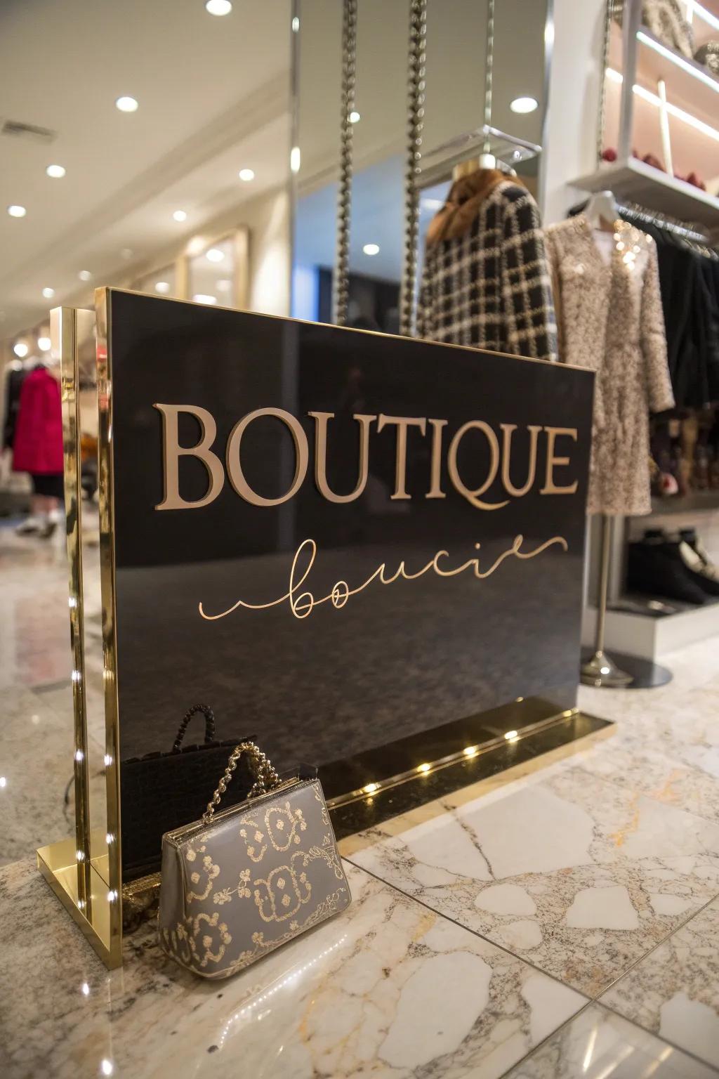 Elegant typography that conveys a sense of luxury and style.