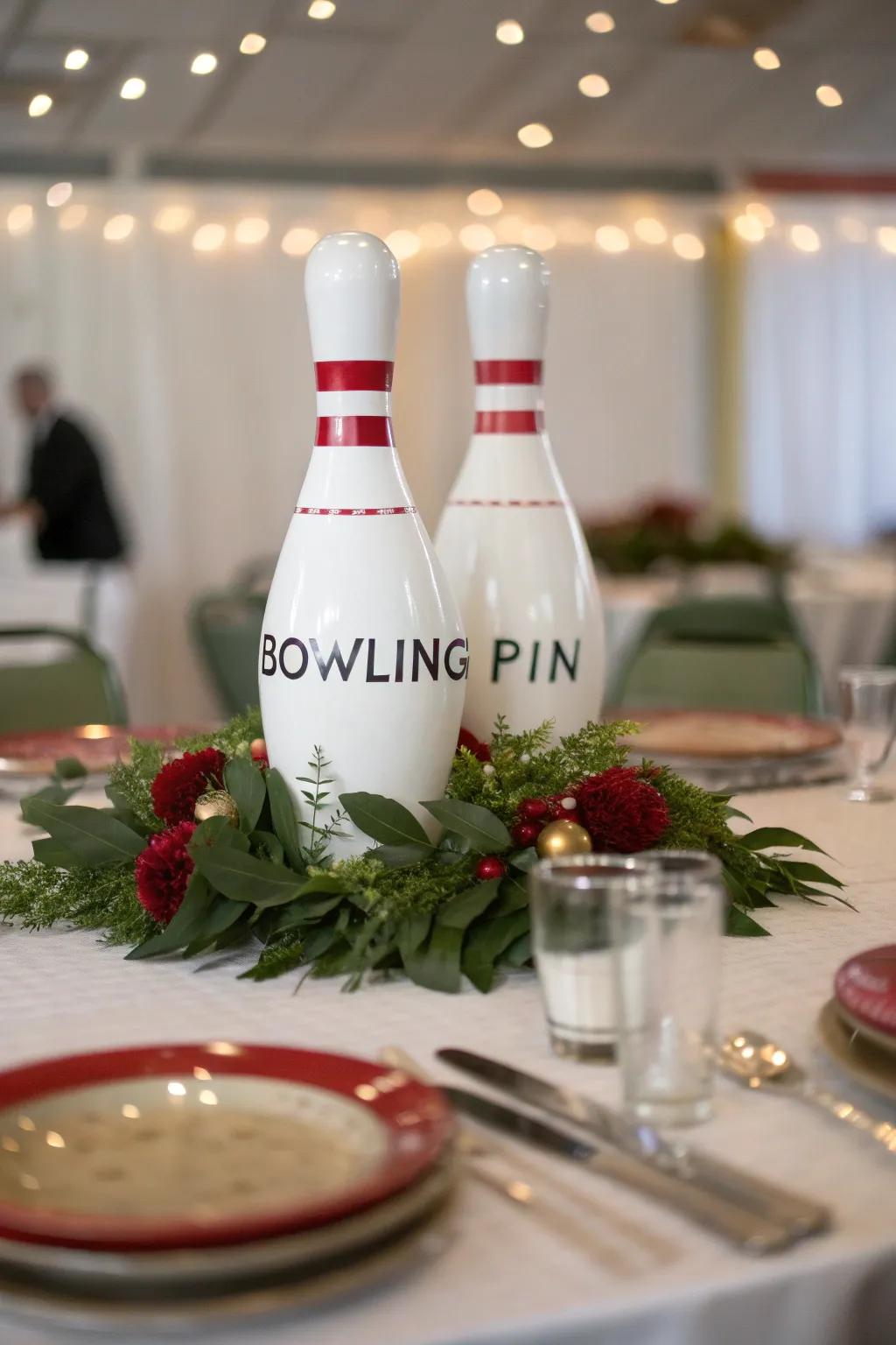 Customized bowling pins introduce a considerate element to your table.