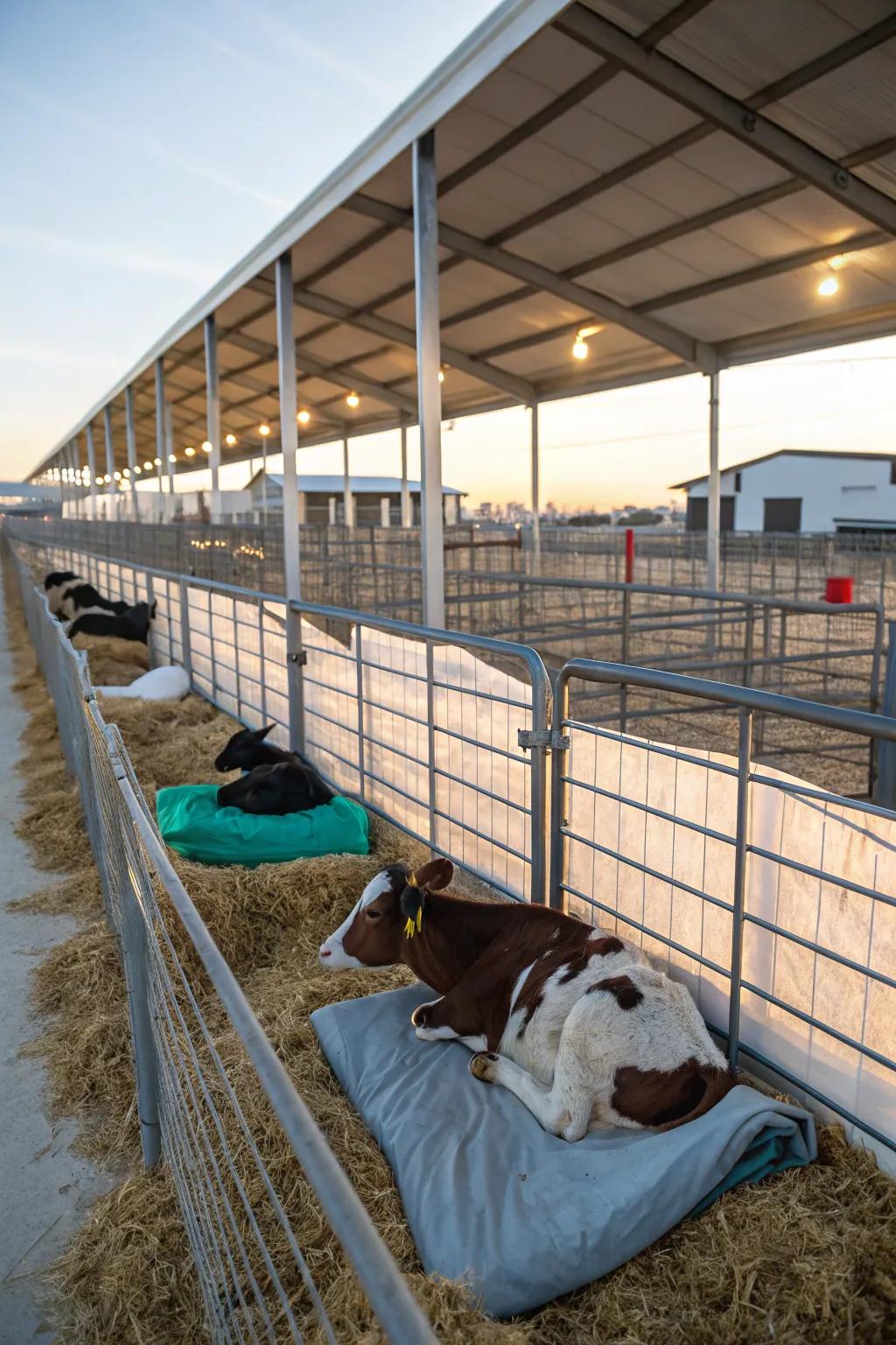 A secure and snug surrounding for thriving calves.