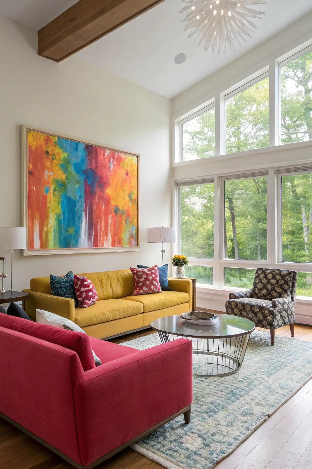A splash of color revitalizes your space.