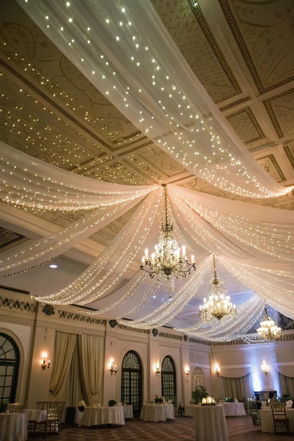 String lights make a magical starlit vision.