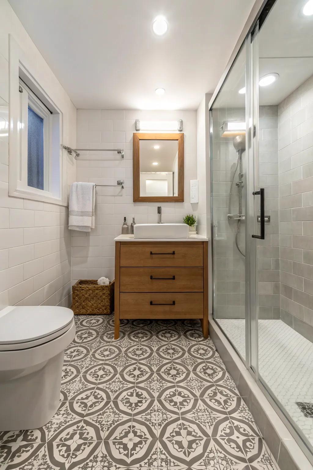 Stick-on squares: a swift solution for any floor.