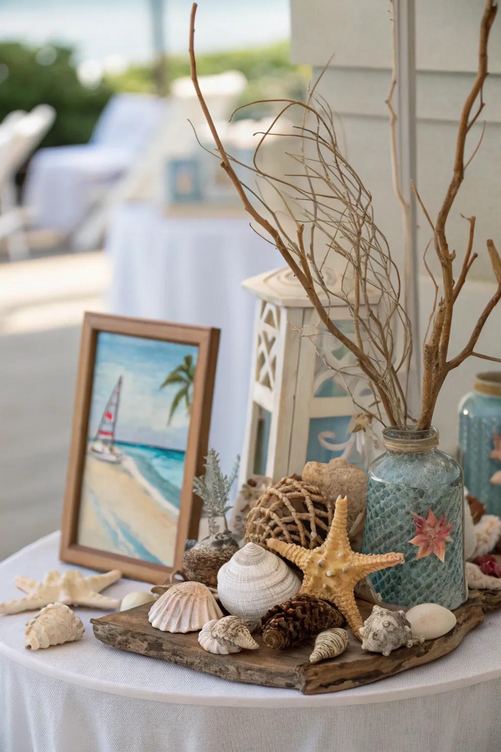Seaside details fill spaces with a hint of the ocean.