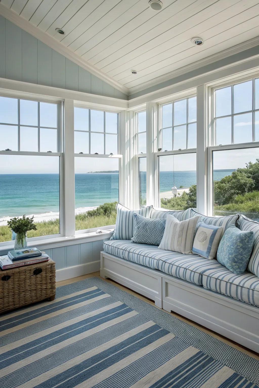 Seafaring lines for an iconic touch.