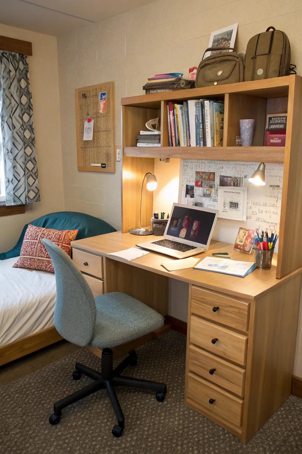 Keep your study area structured for peak productivity.