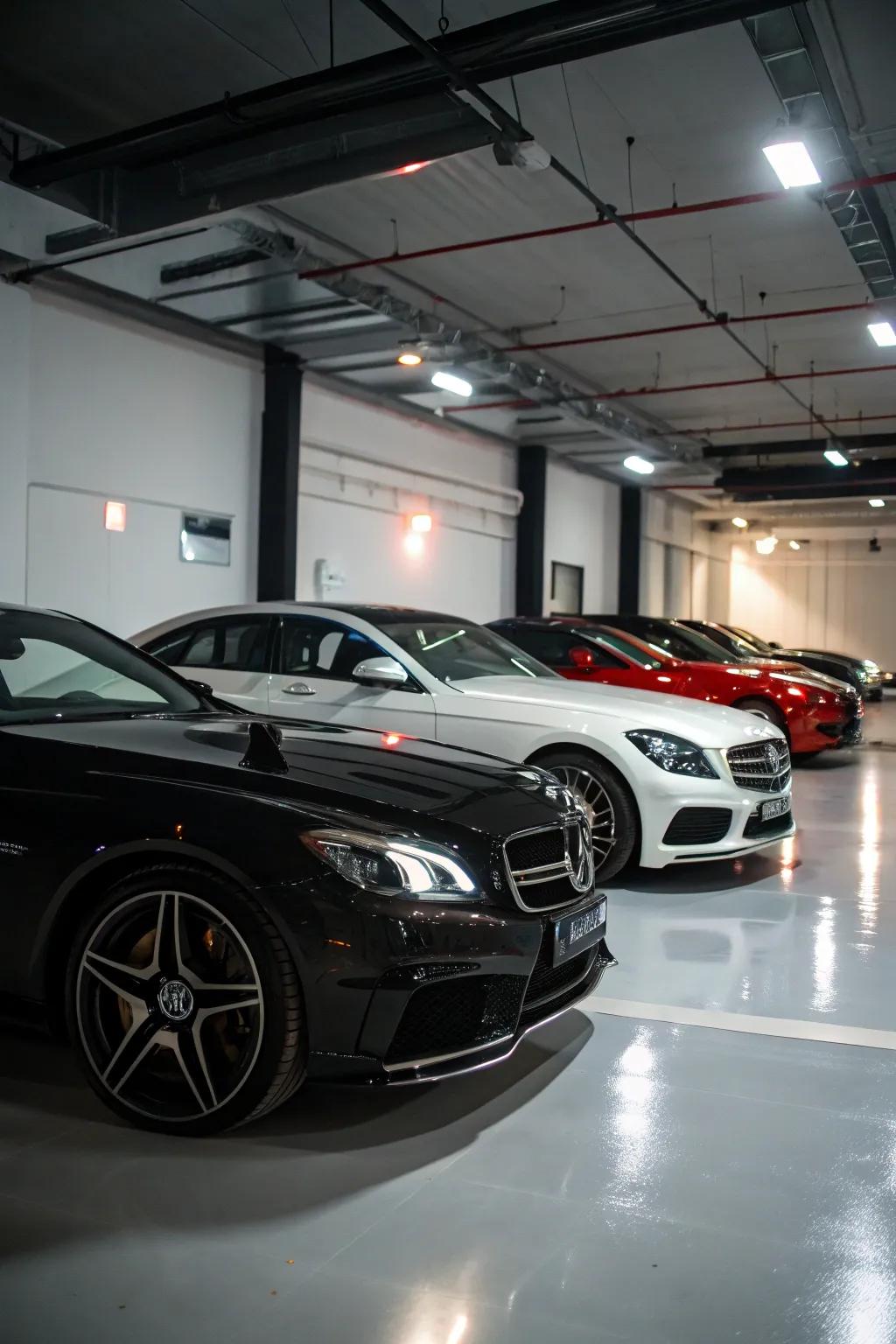 A showcase garage highlighting your car collection with planned lighting.