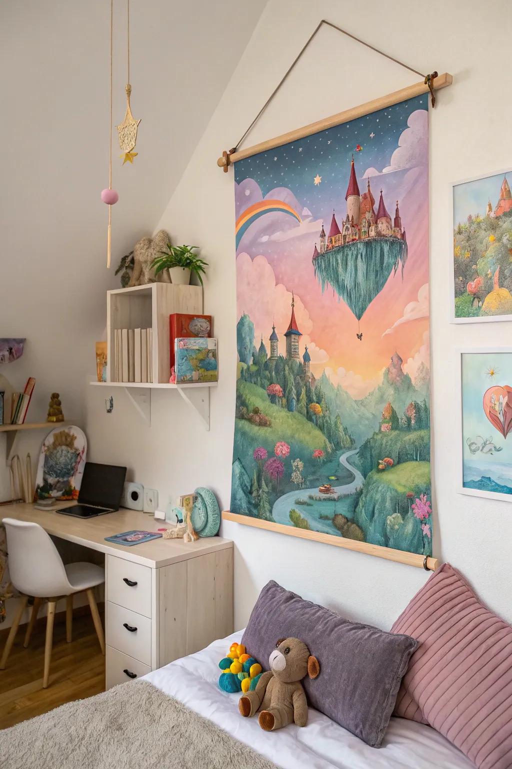 Whimsical sceneries transport you to a magical realm brimming with imagination.
