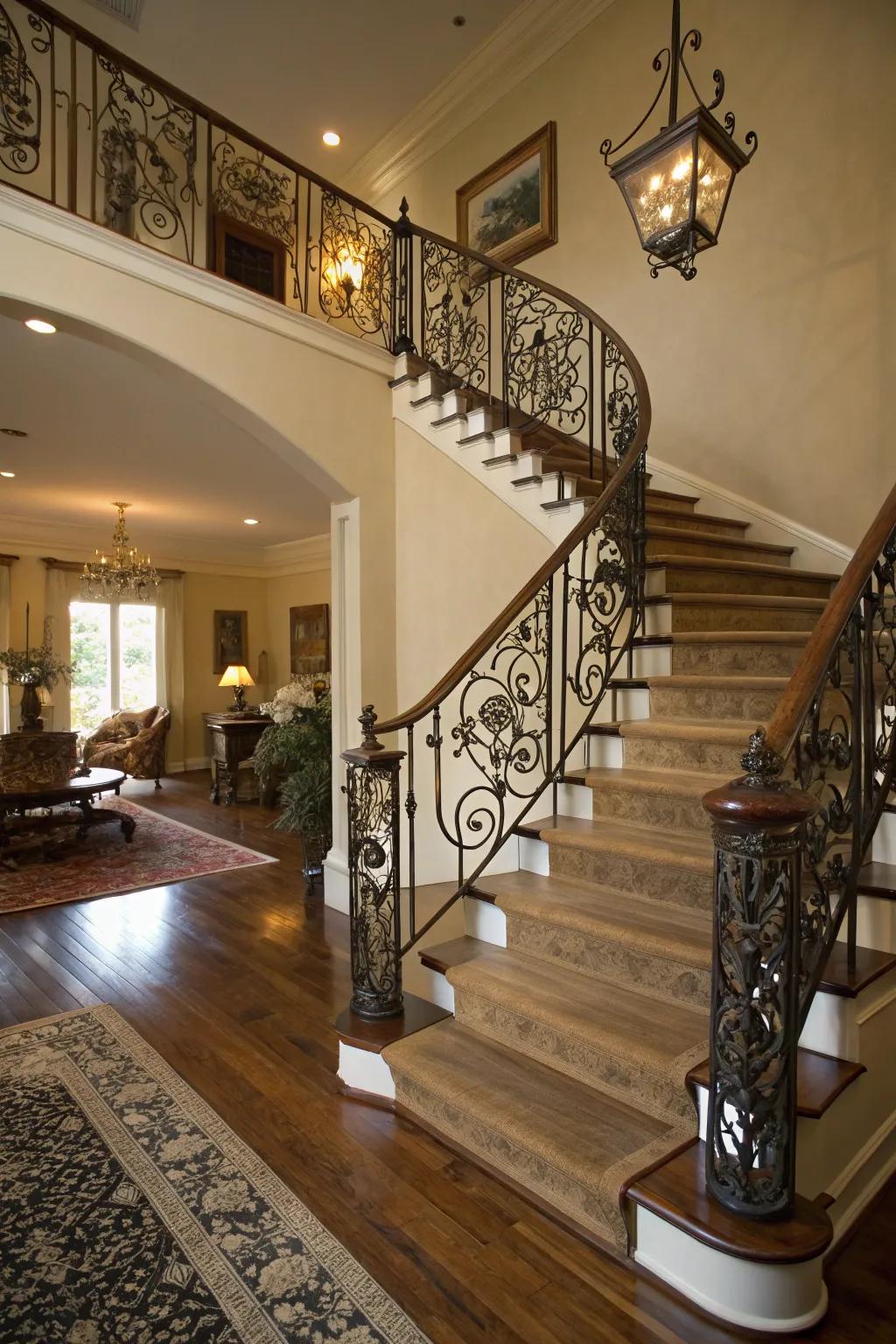 Elegant railings can upgrade the design of any staircase.