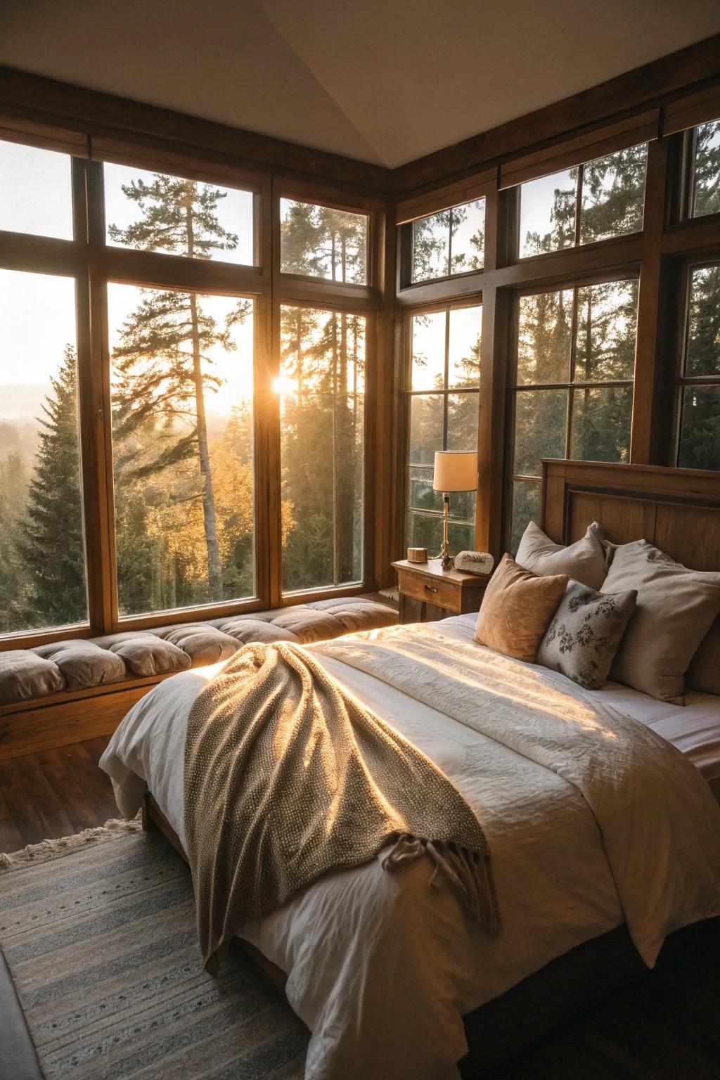 Natural illumination enhances the warmth and allure of the area.