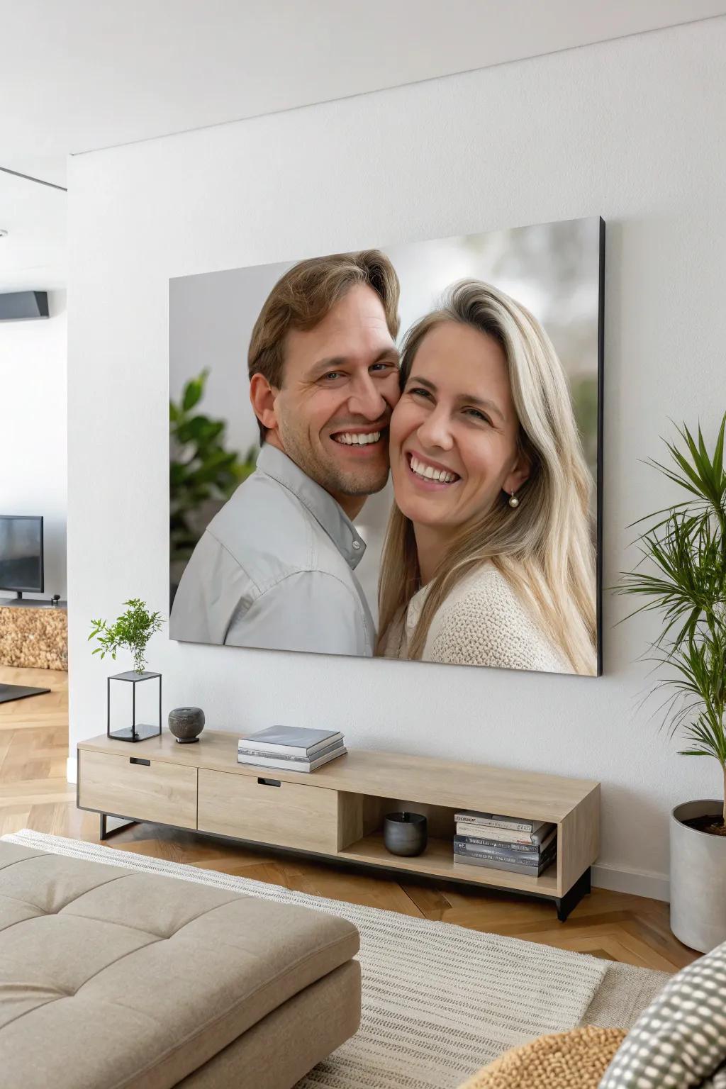 Extensive visuals fashion a point of focus that commands attention.