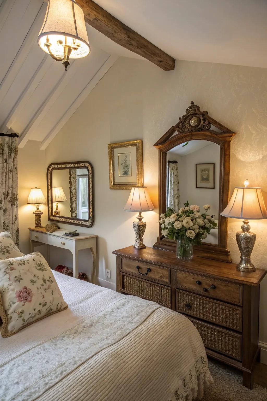 Vintage ornaments add history and personality.