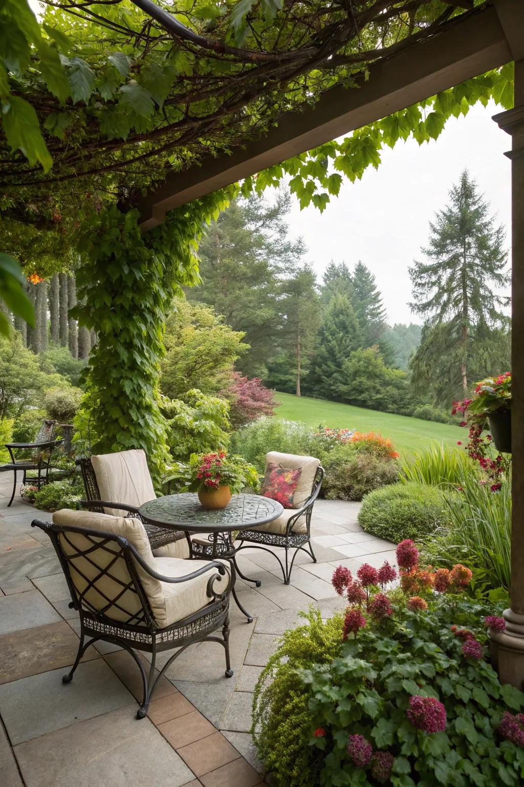 Greenery infuses life and peace into your patio.