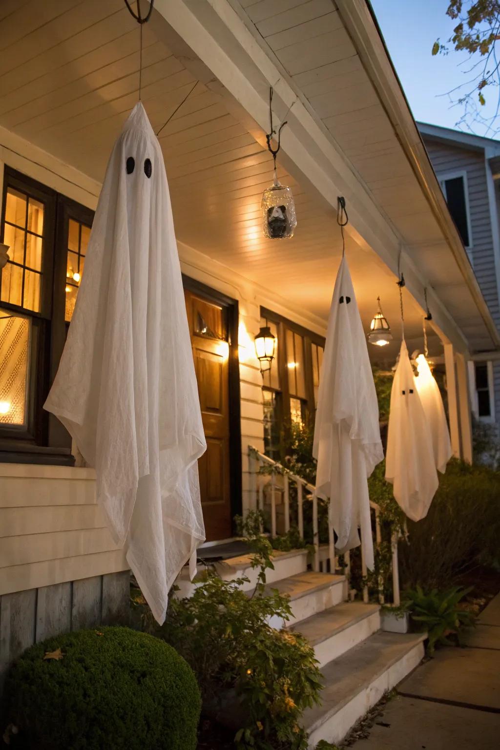 Fluttering phantom figures introduce a spectral touch.