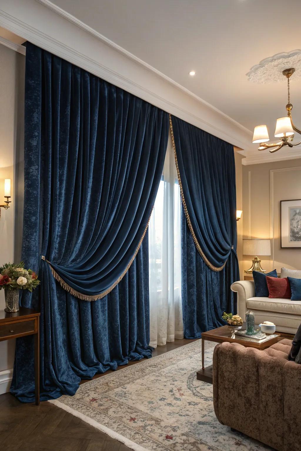 Plush textile coverings enrich spaces with warmth and luxury.