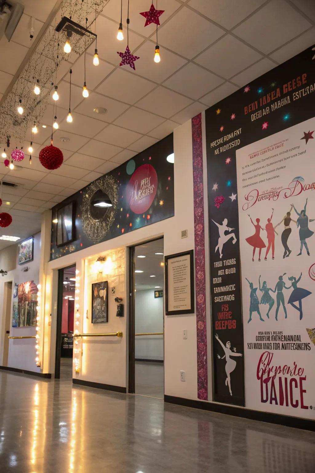 Dance-themed accents add style and excitement.