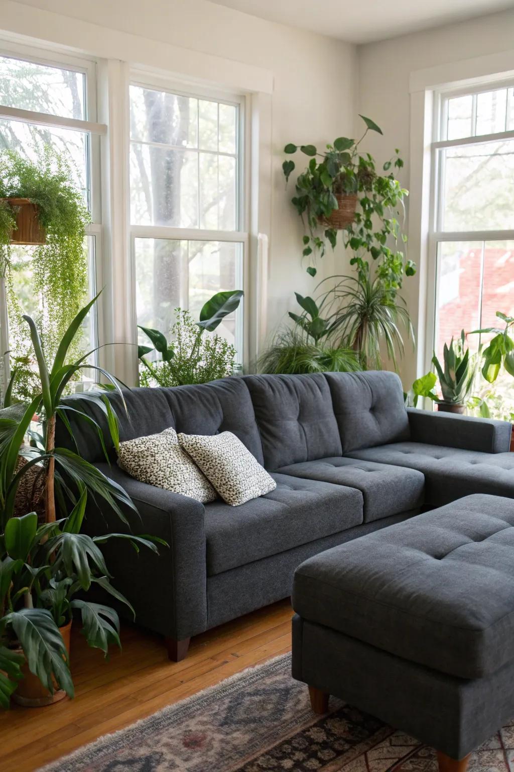 Greenery has the capacity to breathe vitality into your living area.